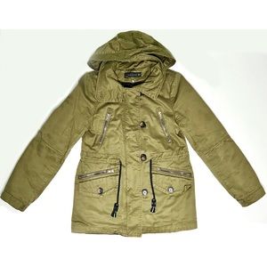 ZARA Military Anorak Parka with Detachable Lining